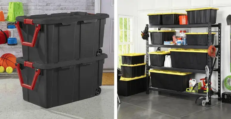 Garage Storage Containers Bins Totes, Best Storage Shelves For Totes